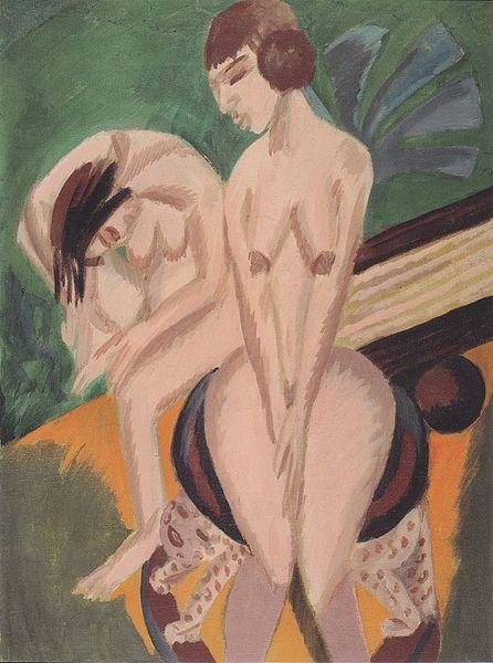 Ernst Ludwig Kirchner Zwei Akte im Raum oil painting picture